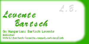 levente bartsch business card